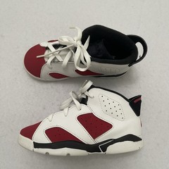 Nike Air Jordan 6 Retro Little Flex TD White Red Toddler Shoes Size 10C