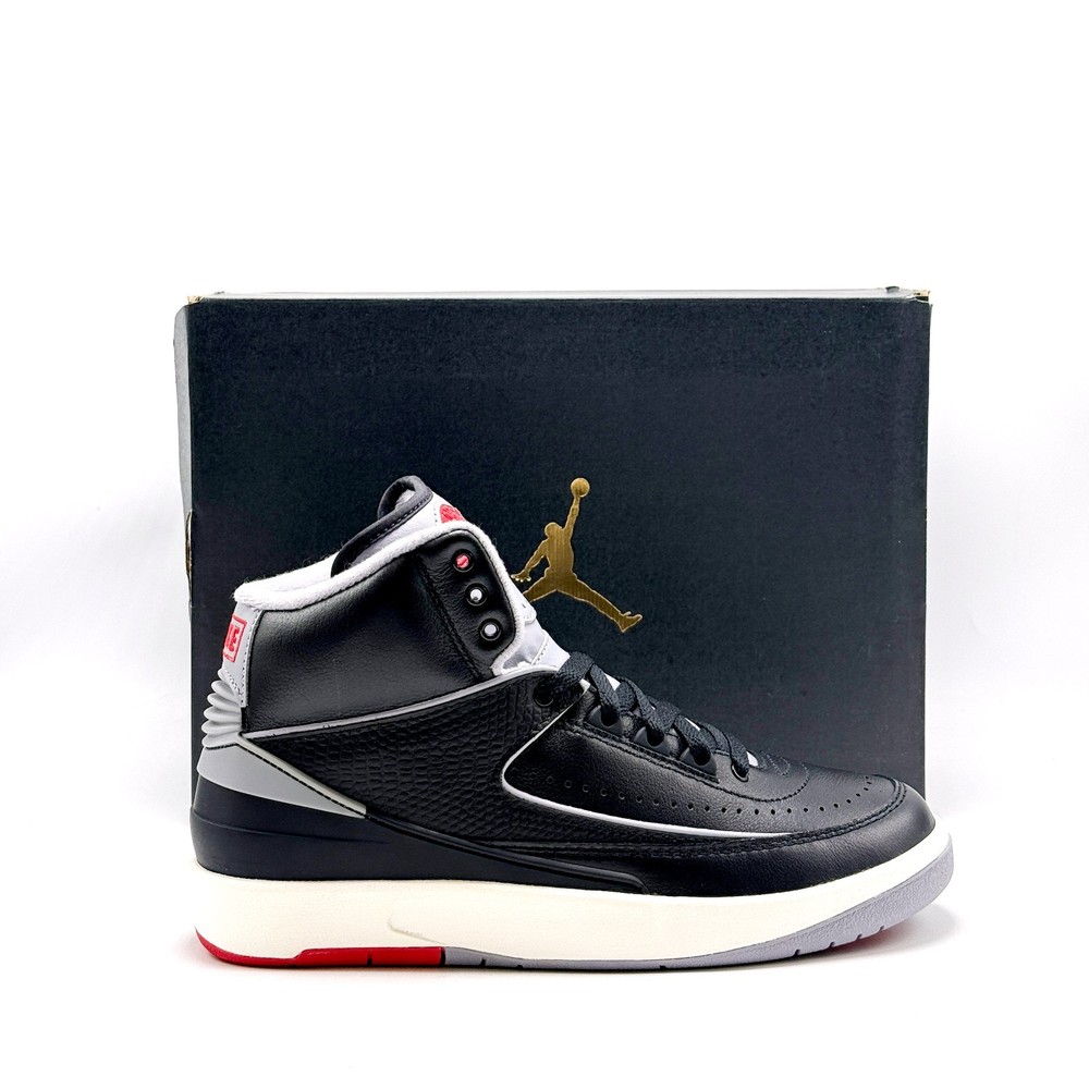 *NEW* Big Kids‘ NIKE AIR JORDAN 2 RETRO (GS) „Black Cement“ (DQ8562 001) 👍