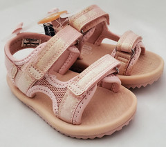 OshKosh B’gosh Pink Glitter Strappy Hook & Loop Sandals Girls Kids US Toddler 5