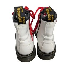 Doc Dr Martens Youth 2 White Leather Classic Lug Sole Grunge Side Zip Outdoor