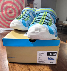 Thereabouts TH RIFT Youth Sandals US 5M Blue/Teal Hook & Loop Striped