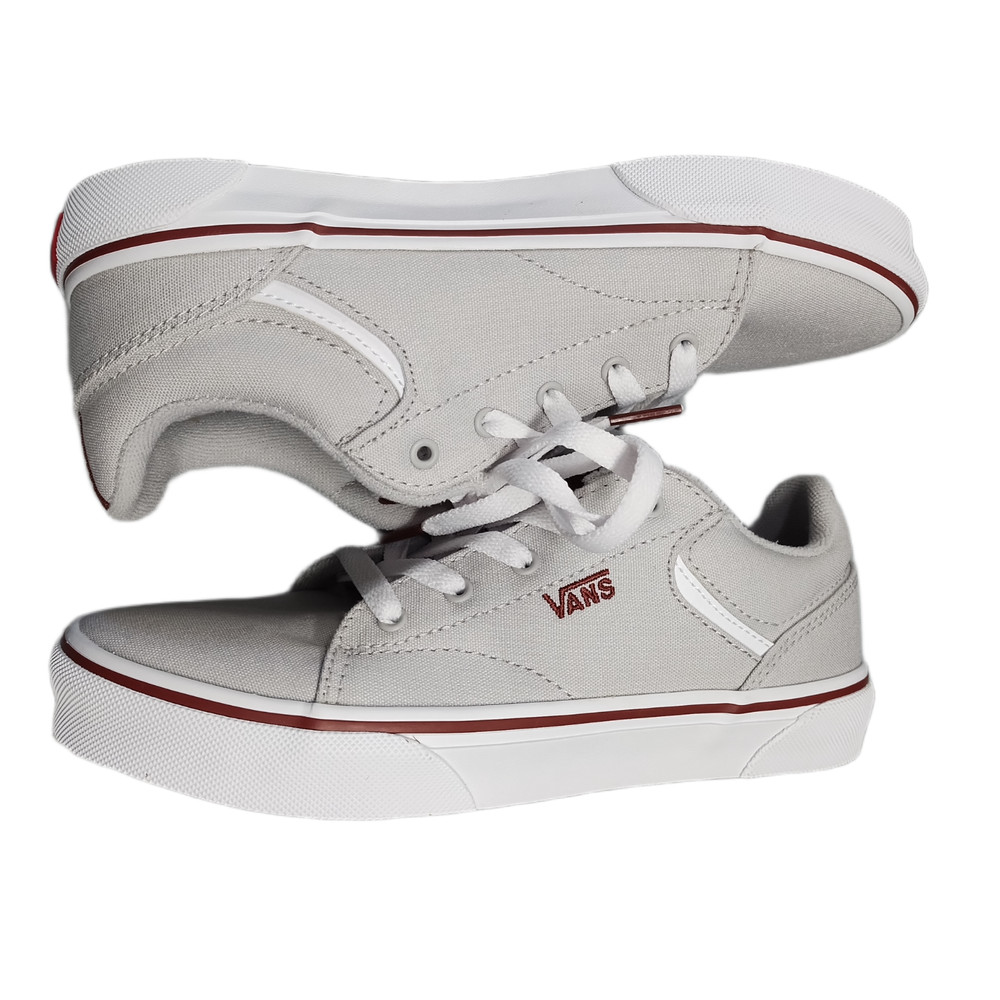 Vans Seldan Platform Sneakers Youth 4 Gray White Athletic Comfort Lace Up 721356