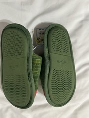 Cat & Jack Kids Dinosaur Green Slip-On Slippers Size M/2-3