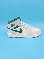 Air Jordan 1 Mid (GS) Summit White/ Pine Green Kid’s shoes DQ8423 142 New #I1