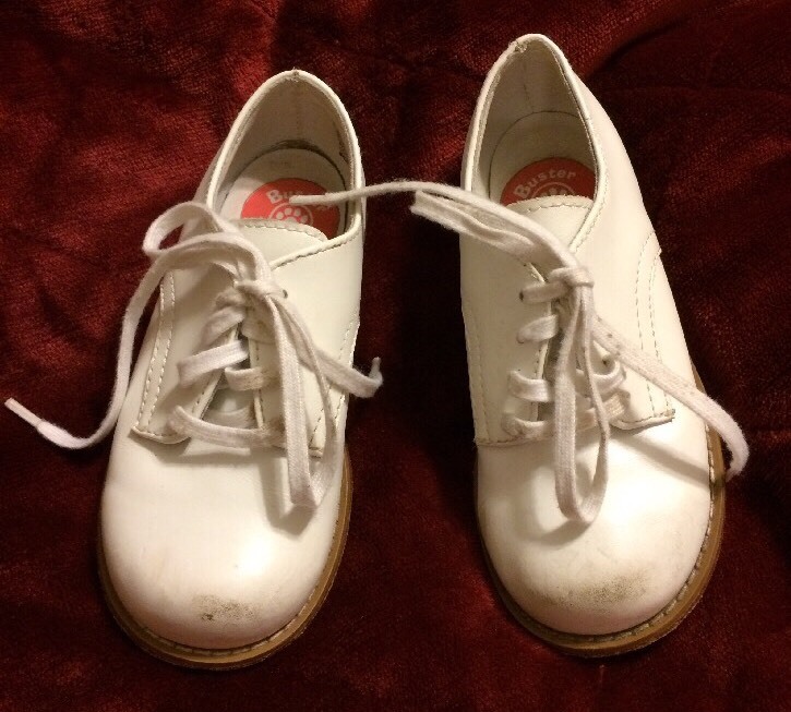 Buster Brown Linden Low White Leather Shoes 8EE