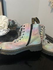 Dr. Martens 1460 PASCAL J Multicolor Leather Lace Up/Zip Ankle Kids Size 2