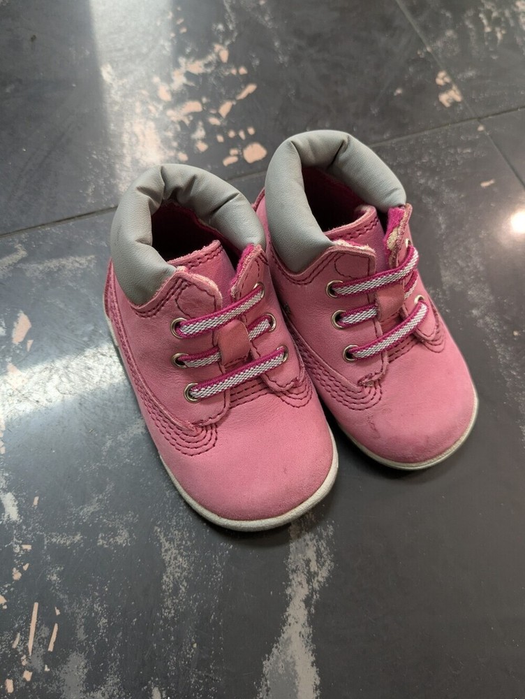 Timberland Pink Crib Booties