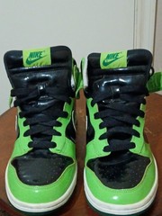 Nike Dunk Shoes Kids Youth 6Y High 2007 GS ‚Halloween‘ 308319-032 Black Green