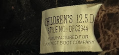 Dan Post Boot Co Child’s 12.5 D Black & Brown Square Toe Western Cowboy Boots
