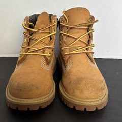 Timberland Work Boots Kids Size 8 Brown Nubuck Lace Up Ankle Winter Hiking