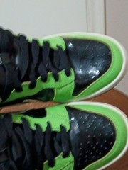 Nike Dunk Shoes Kids Youth 6Y High 2007 GS ‚Halloween‘ 308319-032 Black Green