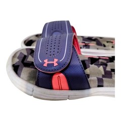 Under Armour Ignite Jagger VIII Sandals Kids US 4Y Purple Open Toe Slip On Slide