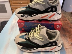 adidas Yeezy Boost 700 Wave Runner Gray Black Blue Orange Athletic Sneaker sz 8
