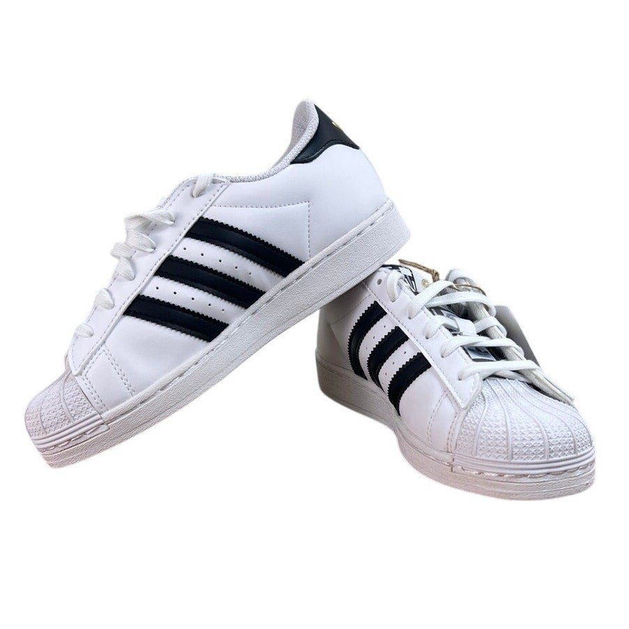 adidas Kids „Graphic Pop“ Superstar C White Black Gold Size 2 HP3259 New