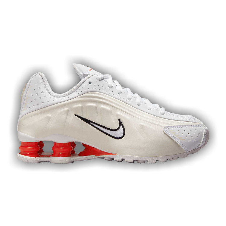 Nike Shox R4 White Phantom Picante Red (GS) (CW2626 102)