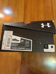 Under Armour Youth Assert 9 BGS Black White Shoes Size 6Y