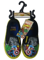 Marvel Comics Heroes Boys Casual Shoes Size 7 Slip-On Sneakers New