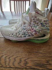 Nike Lebron 17 Air Command Force US Size 5Y White Multicolored Shoes BQ5594-100