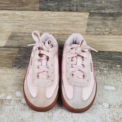 PUMA Club II Era Kids Shoes Sz 11 C Running Pink Suede Leather Lace Up Sneakers