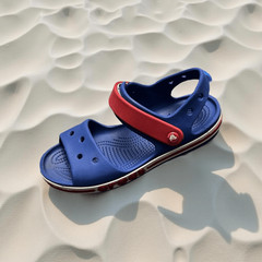 Little Kids Unisex Crocs Royal Blue BayBand Crocband Ii Sandals Size J 2