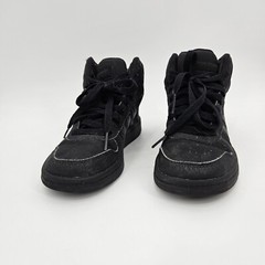 Adidas Hoops 2.0 Kid’s Size 13 Core Black Mid Top Shoes 7602 Sneakers FW7602