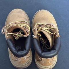 Timberland Work Boots Kids Size 8 Brown Nubuck Lace Up Ankle Winter Hiking