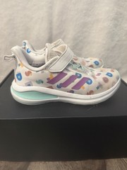 adidas White Multicolor Geometric Sneaker Hook & Loop Unisex Kids US 13K