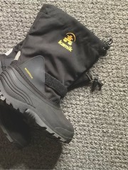 Kamik Waterproof Winter Snow Boots Kids Size 3 Black Insulated Cold Weather