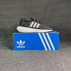 Adidas Swift Run 22 J Shoes Kids Size 5 Black Mesh Running Sneakers GW8176