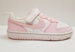 Nike Kids Court Borough Low Recraft DV5457-105 White Pink Sneakers Shoes Sz 11C