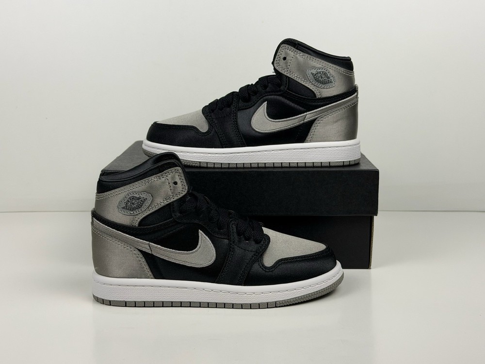 Jordan 1 Retro High OG (PS) Satin Shadow Size 12c Black/Grey FD5304-010