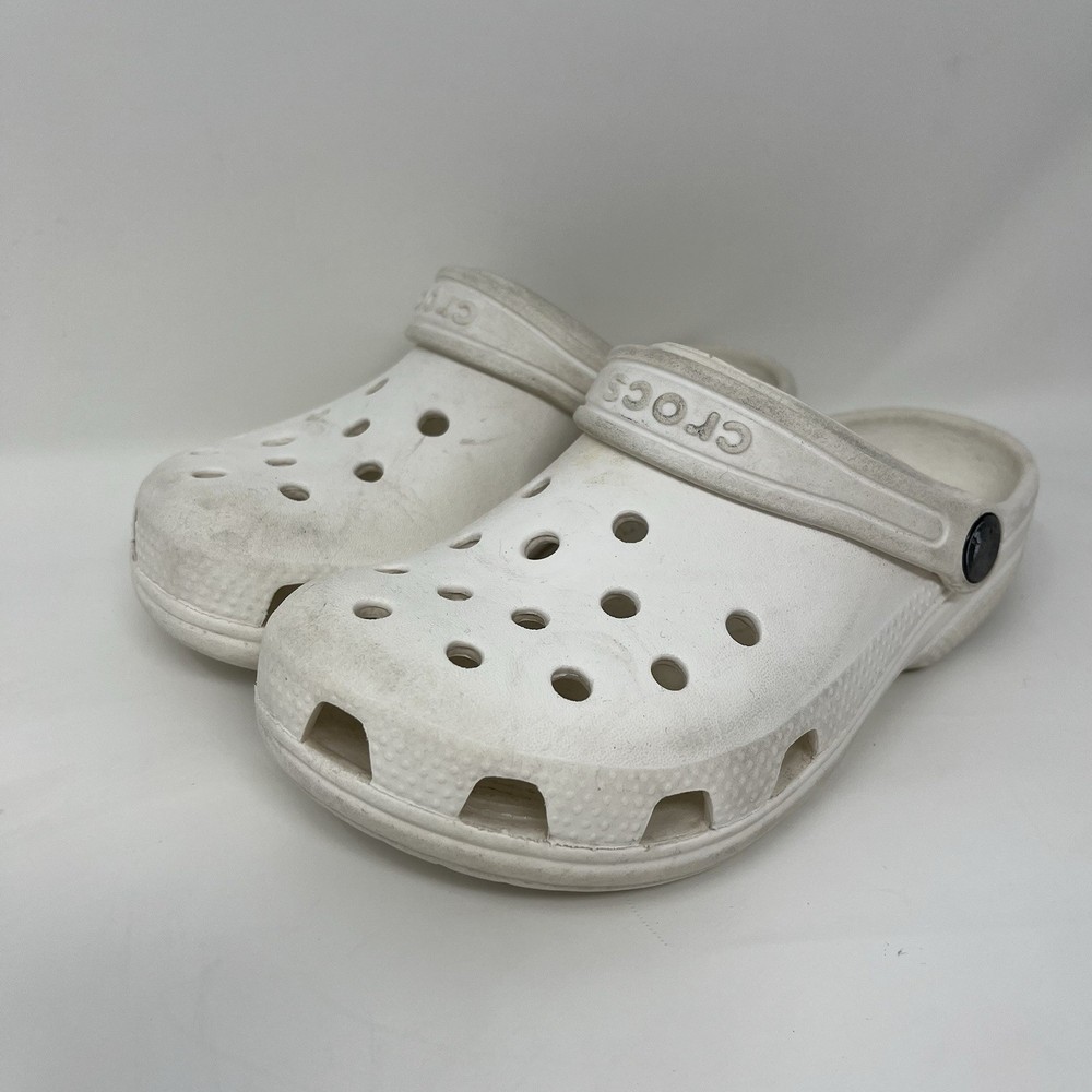 Crocs Classic Clogs White Youth Size C 13 Slip On Water Shoes Comfort Kids Boys
