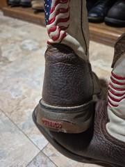 Durango Rebel Distressed USA Flag Western Cowboy Leather Boots Kids Size 3 M