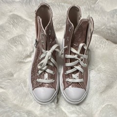Converse Chuck Taylor All Star High Top Glitter Pink Unisex Kids Sneakers US 3