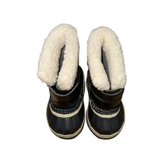 Sorel 1964 Pac Strap Toddler 4 Pre-Owned Snow Boots Black Waterproof Insulated
