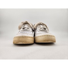 Nike Air Force 1 Low Triple White Red Stitching Youth 5Y DH2920-111 Sneakers