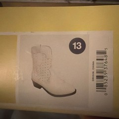 art class White Studded Bootie Unisex Kids US 13 Faux Leather Block Heel