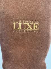 NEW Australia Luxe Collective “Boonon” Leather Shearling Moccasin Slippers US Y1