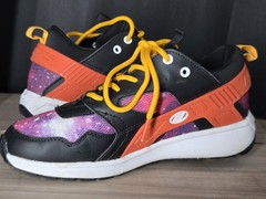 HEELYS Force Galaxy Roller Shoes Sneakers Orange Black Youth Sz 6