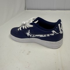 Nike Air Force 1 Low Blue Void Camo Swoosh Youth Size 5.5Y Sneakers CW1574-400