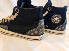 Converse Chuck Taylor All Star Black Floral High Top Sneakers Unisex Adults US 9