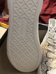 Joe Boxer Kids Smiley Face Pattern High Top Lace Up Sneakers White Size 1 NEW