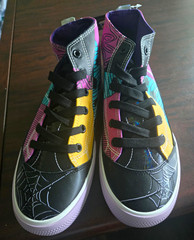 Disney Nightmare Before Christmas Jack Skellington & Sally High-Top Sneakers 8.5