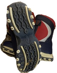Boots LANDS END Snow Boots youth kids Unisex Size 3M navy blue red Great Shape