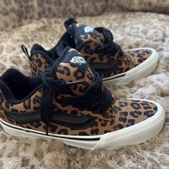 Vans Leopard Print Knu Skool Skate Shoes Brand New Youth Women’s Size 6
