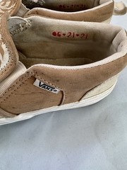 Vans Customized White Shoes Youth Size 4 Used
