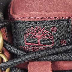 TIMBERLAND Toddler Hiking Boots Size 7 EU 23.5 Red Leather High Top