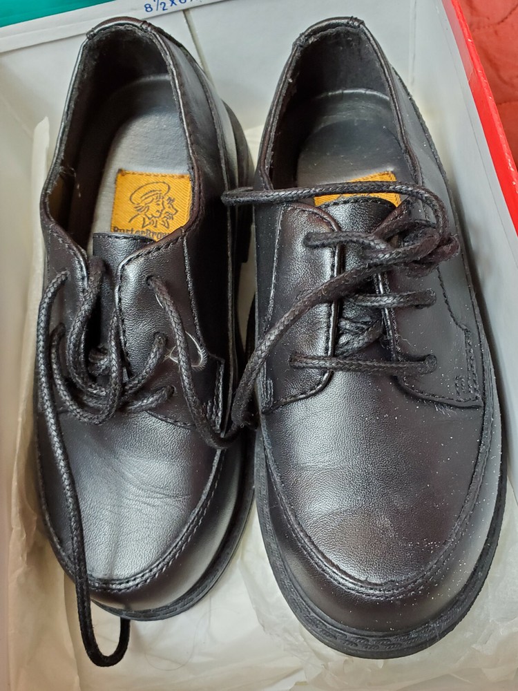 Vintage Buster Brown Unisex Kids Chet 10814 Oxford Dress Shoes Black Lace Up 9 W