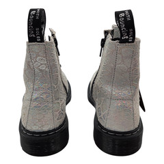 Dr. Martens Junior 1460 Pascal Suede Boots White/Silver Croc Metallic US 4M / 5L