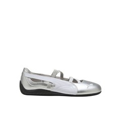 PUMA Speedcat Ballet Metallic Slip On Youth Girls Silver Sneakers Casual Shoes